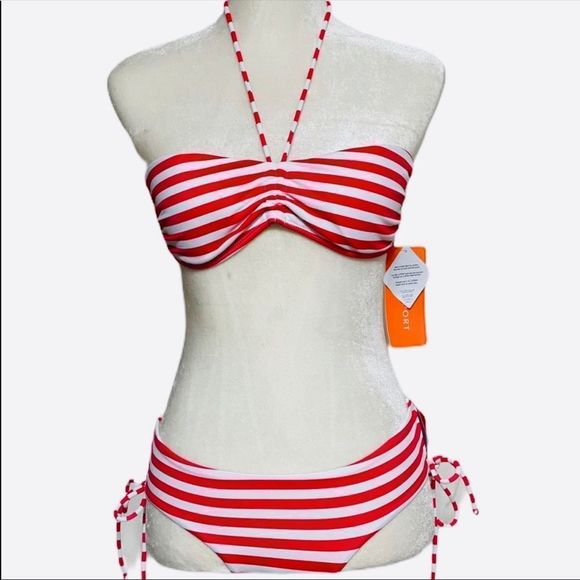 RYGY SPORT Red Strip Bikini Set - Picture 5 of 9